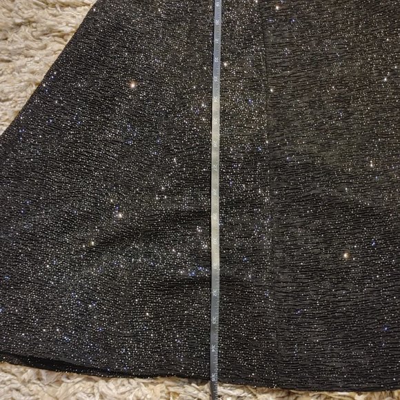 Alyx Dress Women's Size 6 Black with Silver Sparkle Fit & Flare Dress - Picture 11 of 12